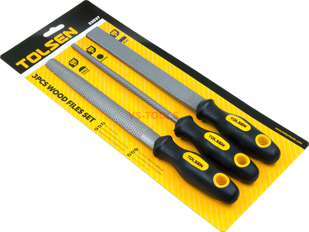 2Pcs 4 Way Wood Rasp File Hand File and Round Rasp Half Round Flat Wood